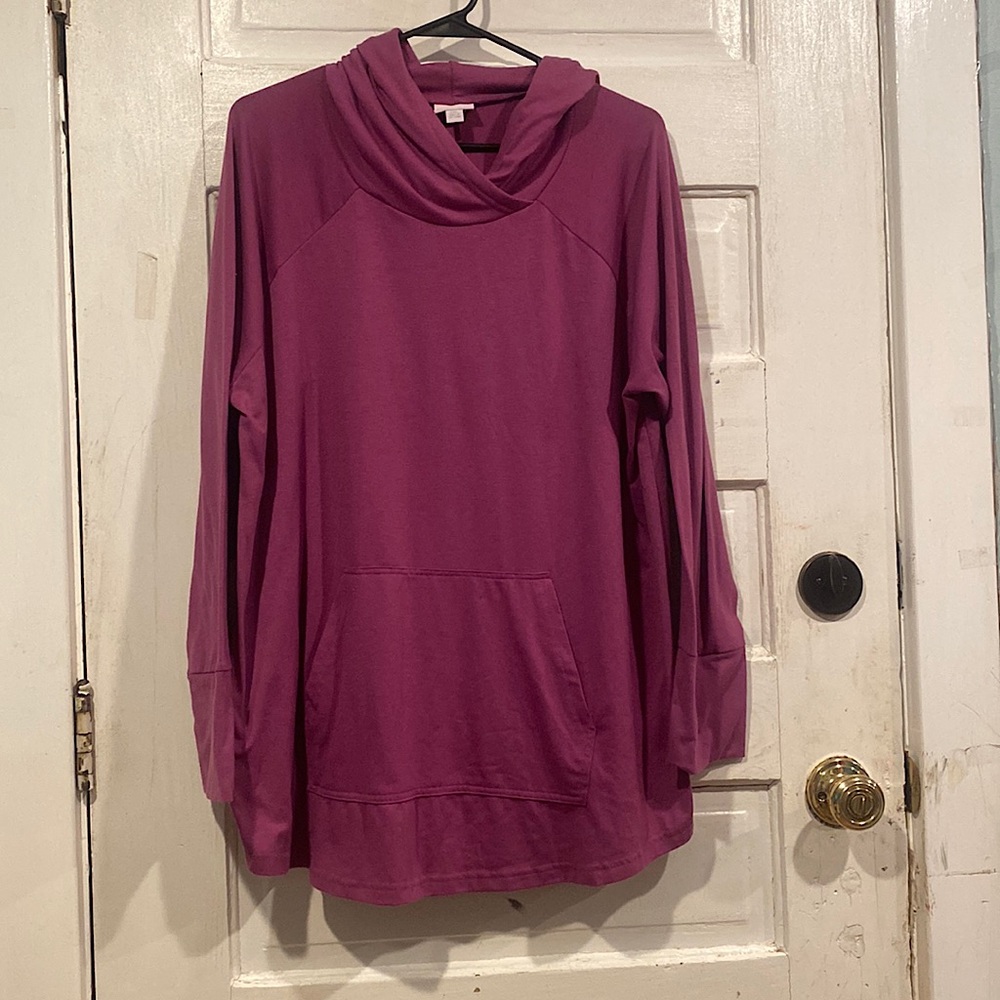 I’m selling this light ish purple hoodie from Lula Roe; Amber.